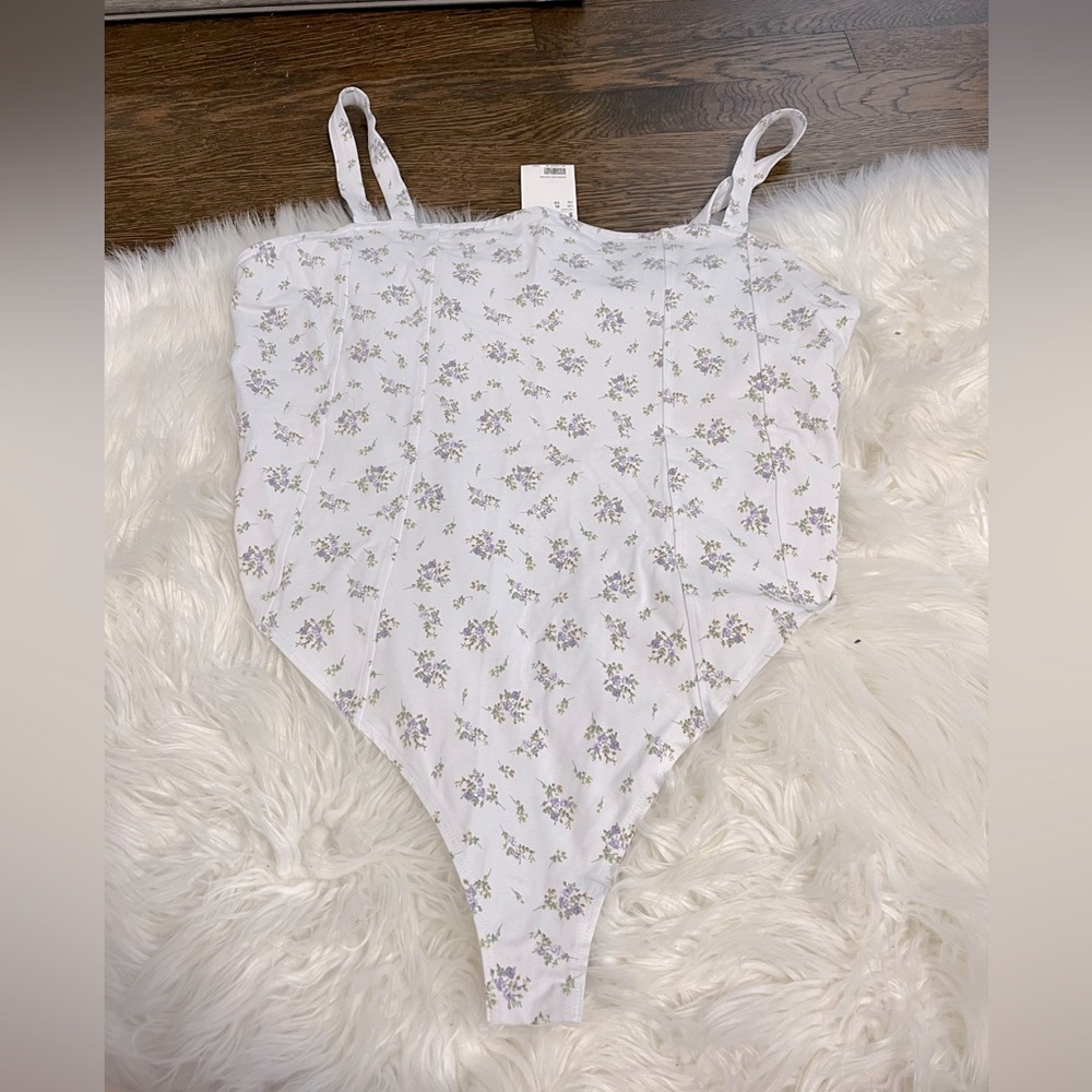 H&M purple floral bodysuit